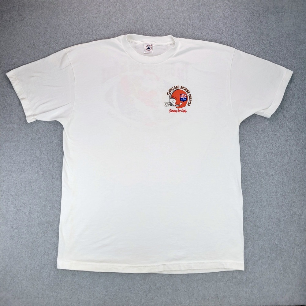 Delta Pro Weight Cleveland Browns T-Shirt Mens XL White Vintage Alumni Reunion